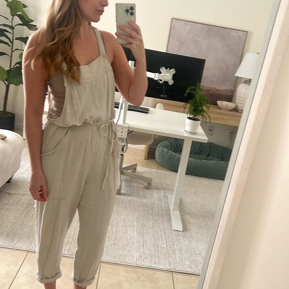Linen overalls